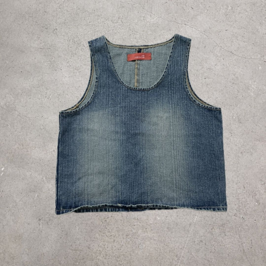 y2k denim top
