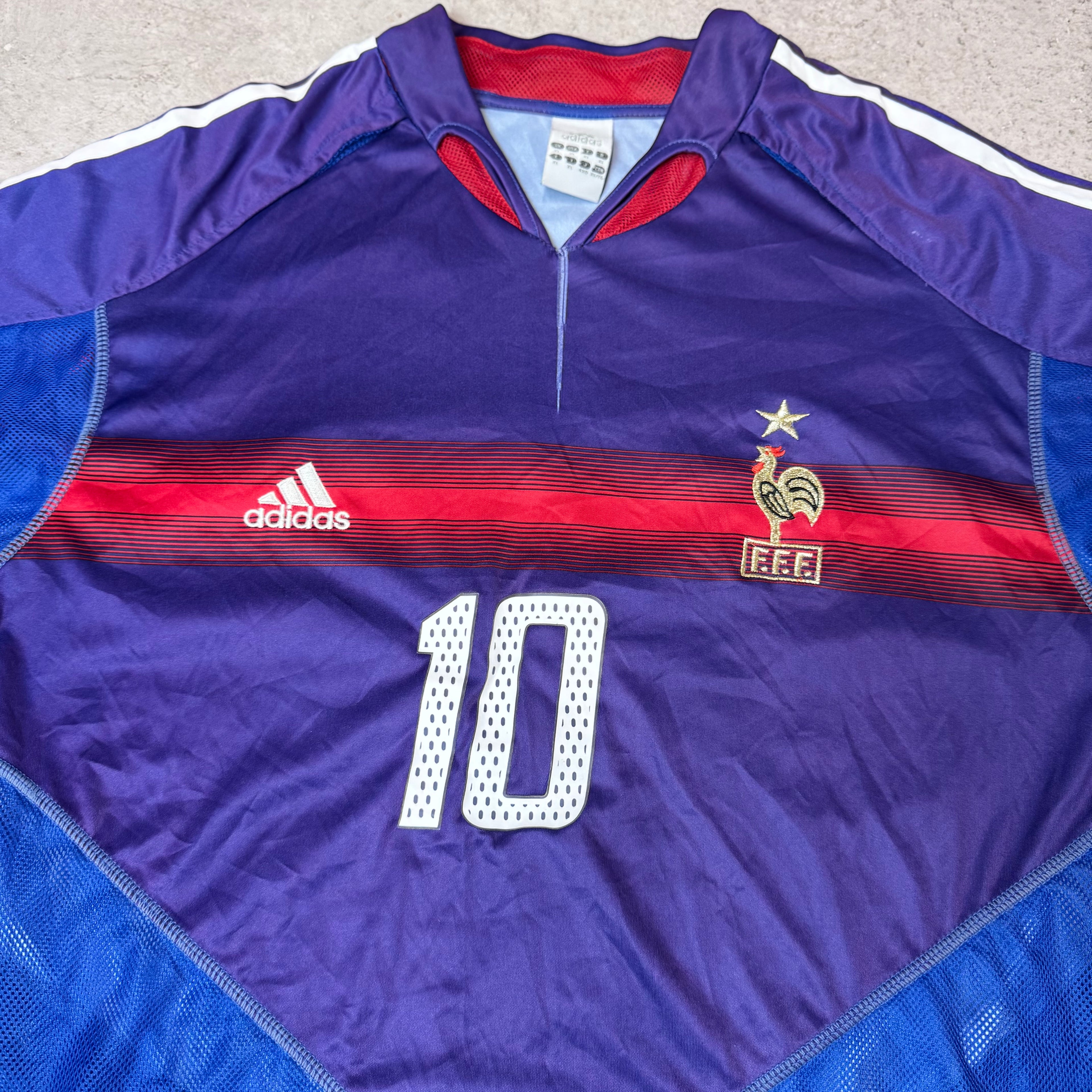 Vintage Frankreich 2004,Zinédine Zidane , Adidas, Gr. XL