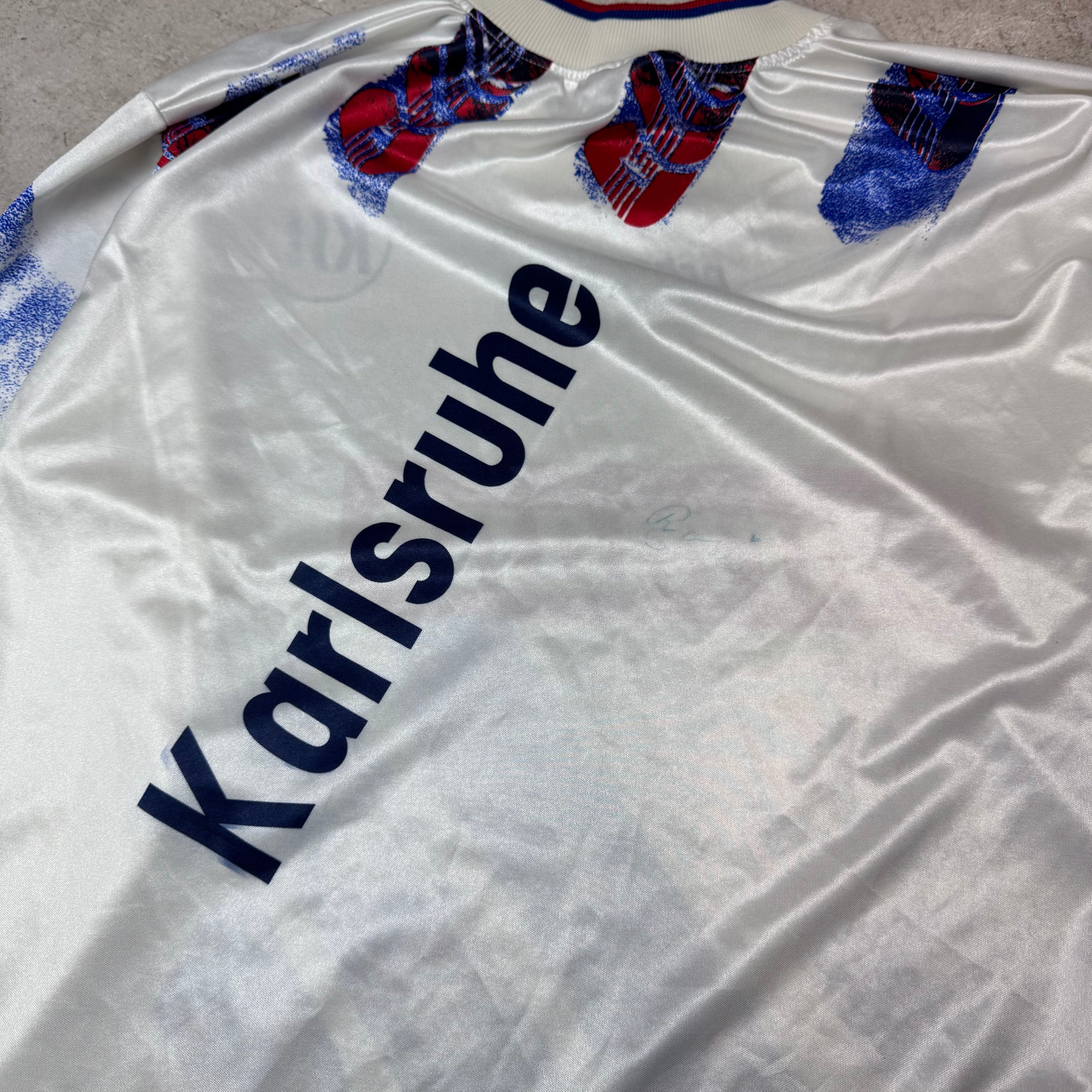 Original Karlsruher SC Erbacher Heim Trikot 1994/95 Langarm, Gr.L