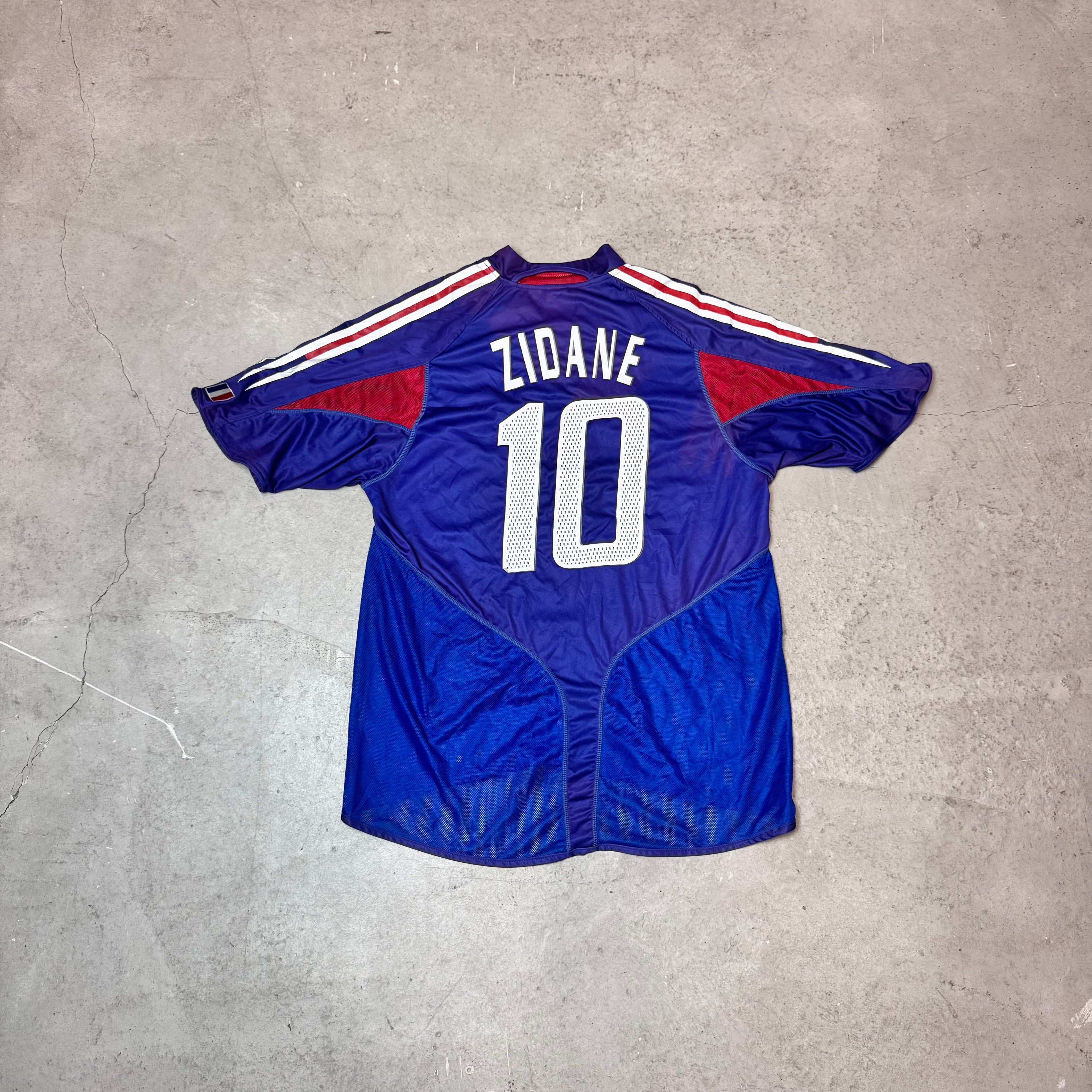 Vintage Frankreich 2004,Zinédine Zidane , Adidas, Gr. XL