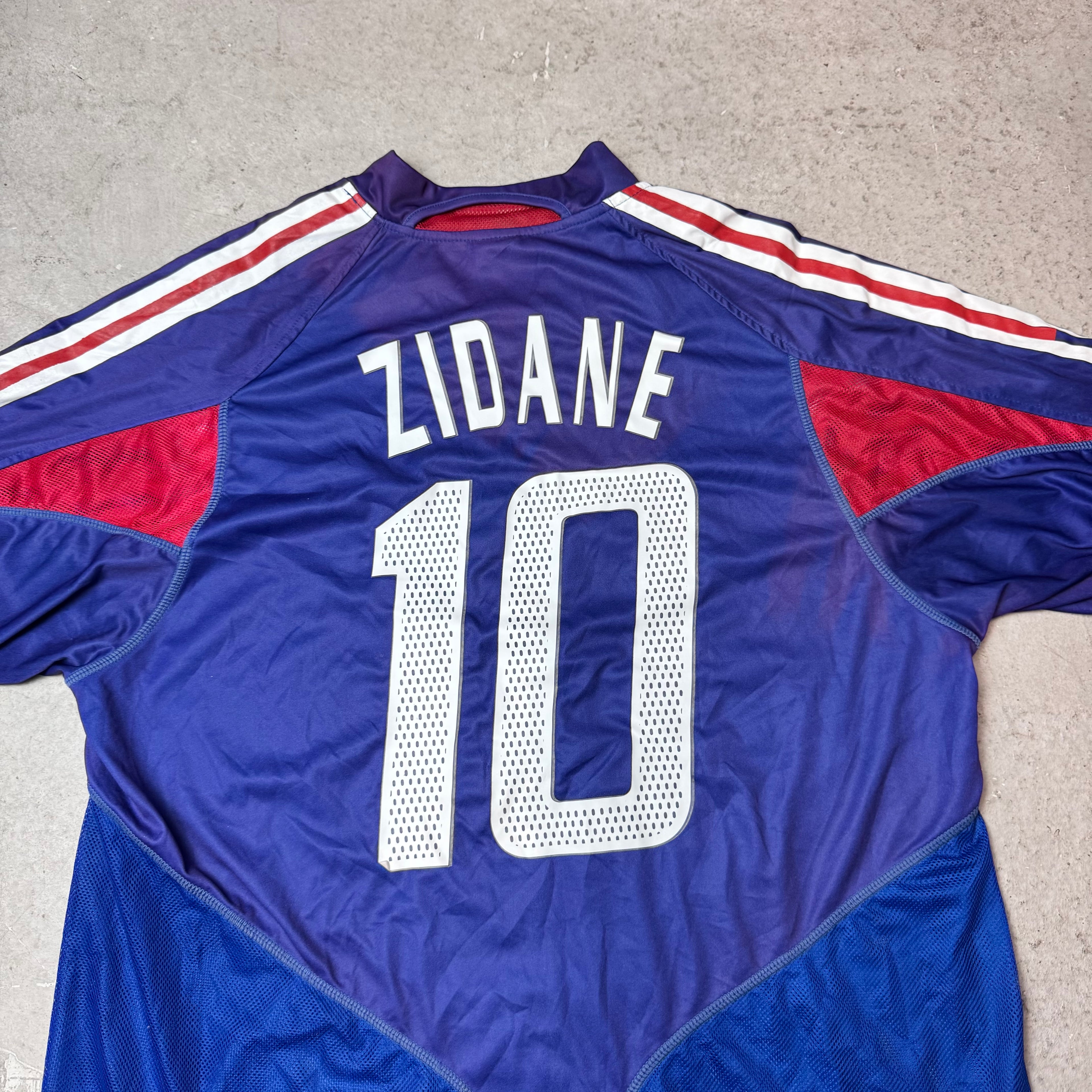 Vintage Frankreich 2004,Zinédine Zidane , Adidas, Gr. XL