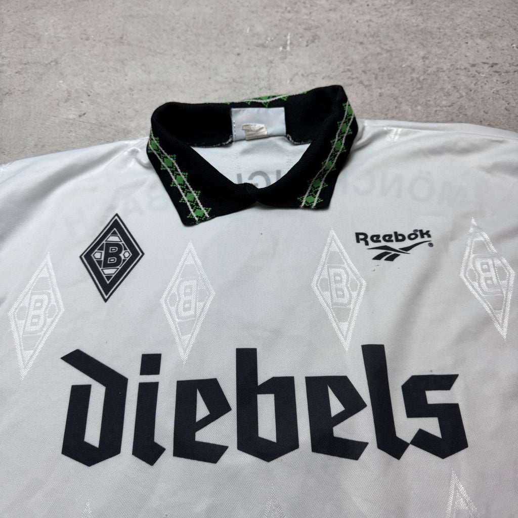 Borussia Mönchengladbach Heimtrikot von 1995, Reebok mit Diebels Sponsor.
