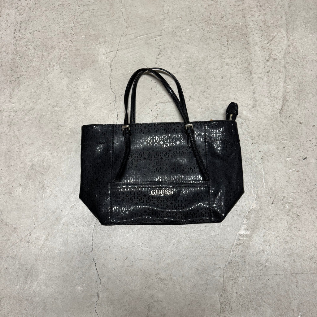 Guess Handtasche Schwarz Vintage Logo-Muster 25x39cm