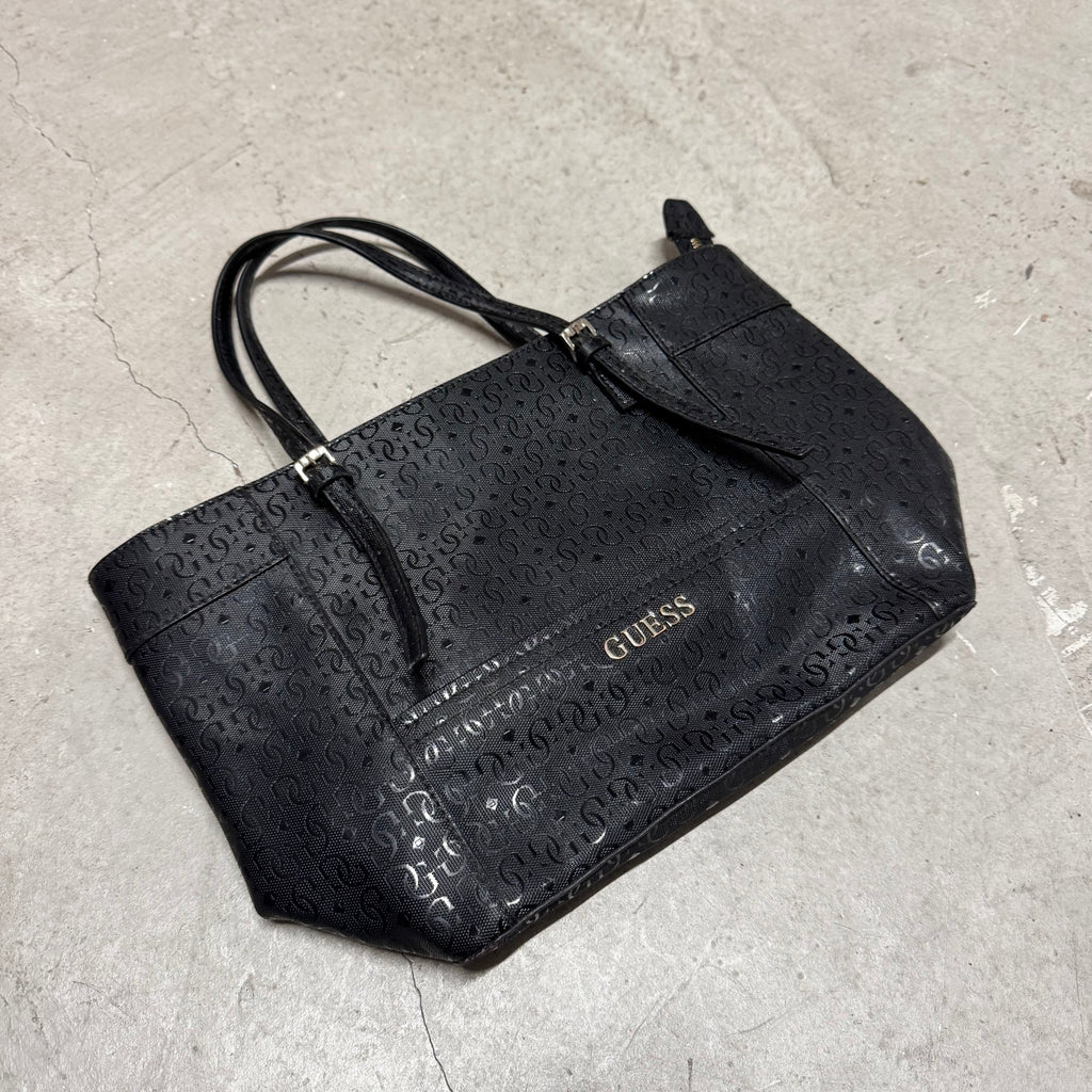 Guess Handtasche Schwarz Vintage Logo-Muster 25x39cm