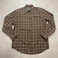 Vintage Flanell Hemd L Langarm Kariert Grün